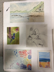 two pages from a sketchbook