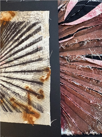 A close up of fabric