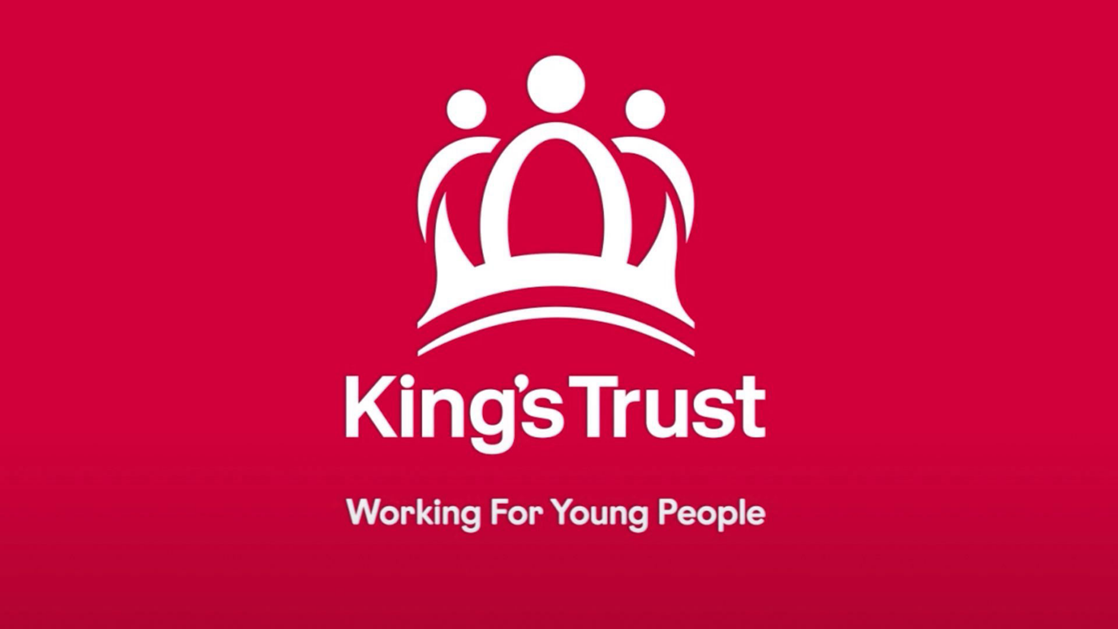 King's Trust Logo - white crown on a red background