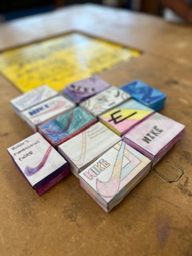 shoe boxes based on the  great logo designer Wally Olin’s as inspiration.