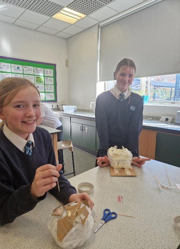 TWO STUDENTS AT SCIENCE CLUB