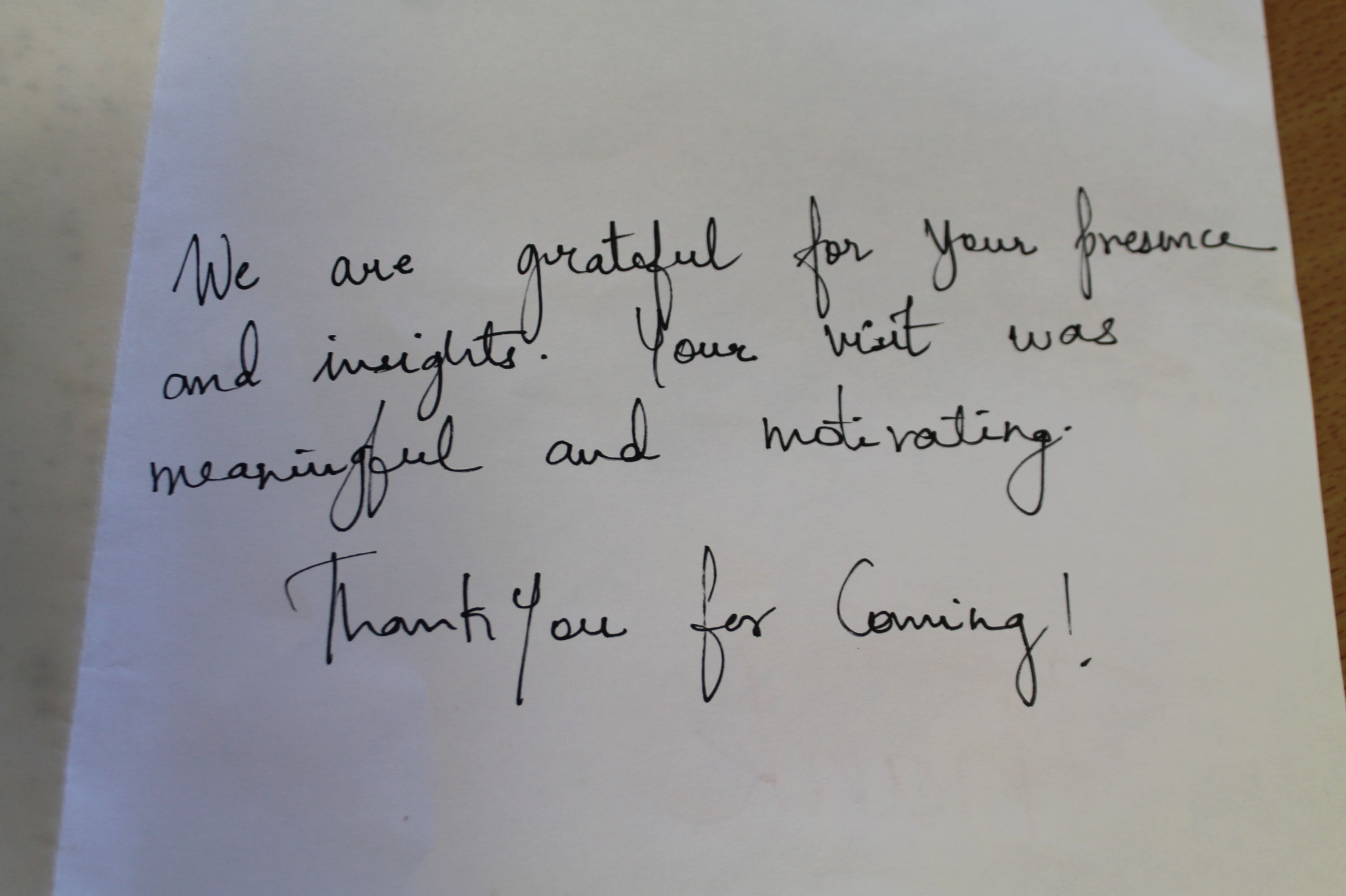 A MESSAGE IN A CARD
