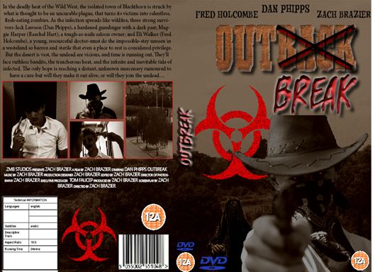 A movie cover with a person holding an object