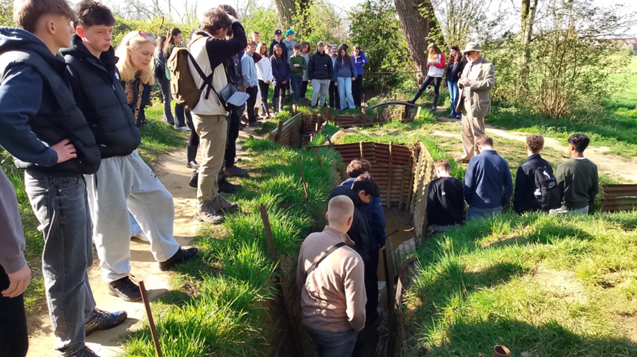studnets at Sanctuary Wood