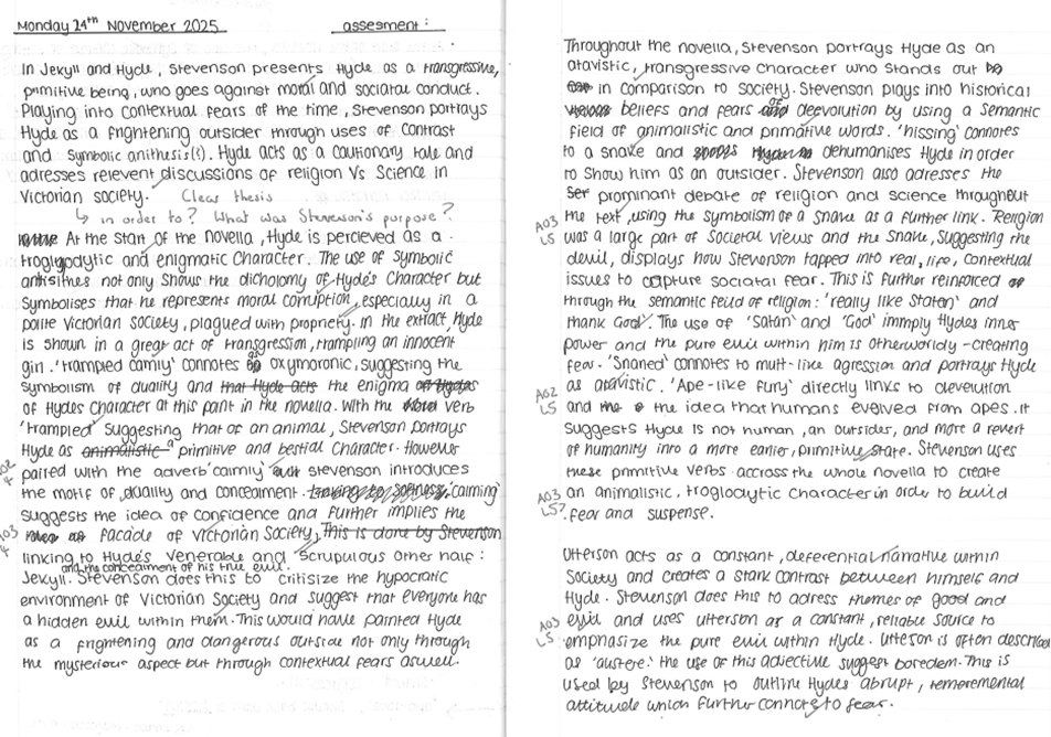 A close-up of a paper with writing on