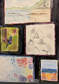 A collage of pictures and drawings