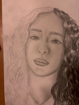 A drawing of a person