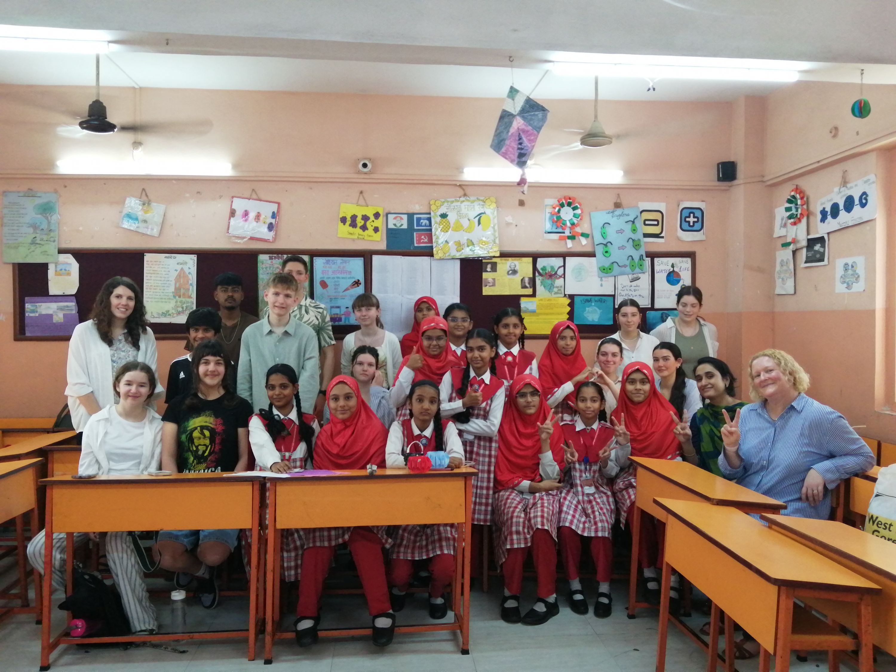 NLS STUDENTS IN A CLASSROOM IN INDIA