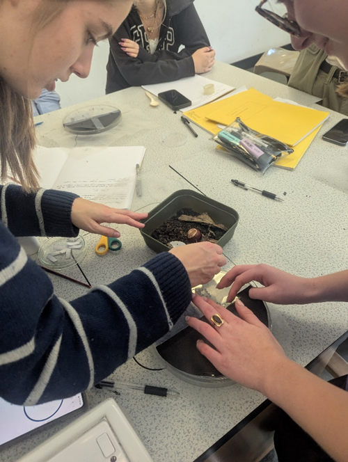 A group of people working on a project