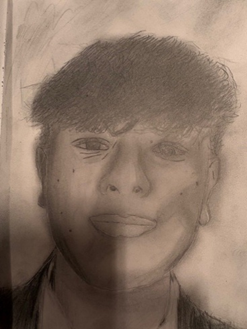 A drawing of a person