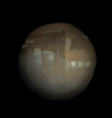 A ball lit in the dark