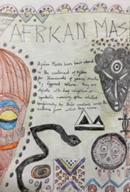 Example of African mask work 