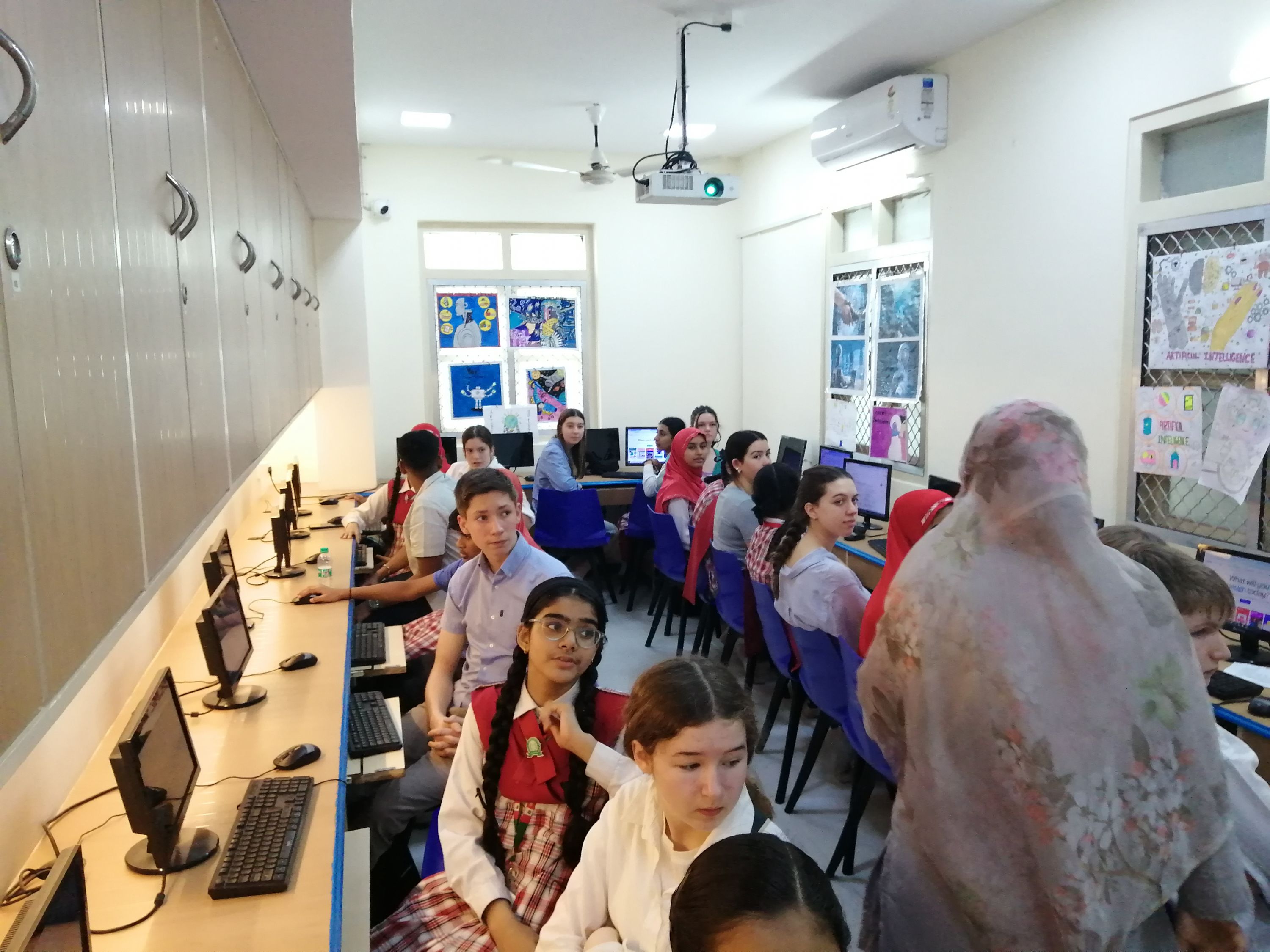 NLS STUDENTS IN A CLASSROOM IN INDIA