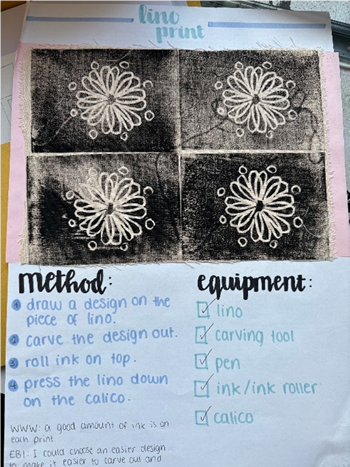 folder of work cover whcih is a black and white picture of flowers