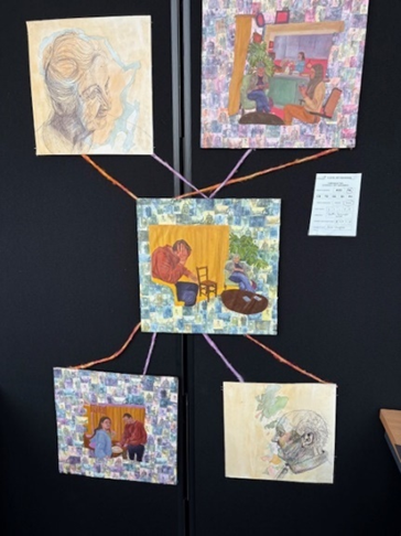 five pictures to show the progression of a final piece