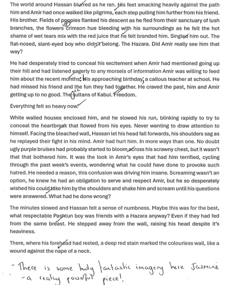 A paper with text on it