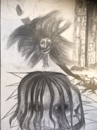 a jellyfish pencil drawing
