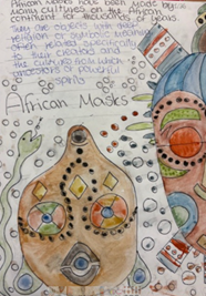 Example of African mask work 