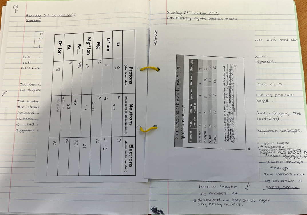 TWO PAGES IN A STUDENT'S BOOK 