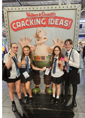 four students at the big bang fair 