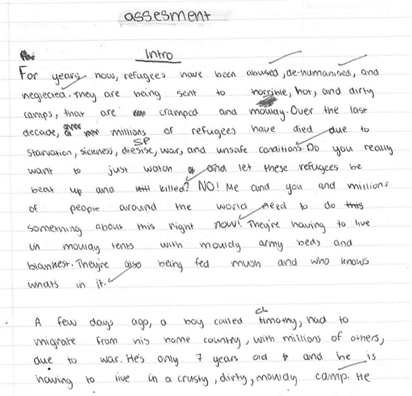 A paper with writing on it