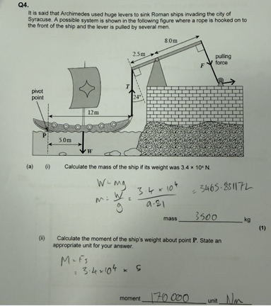 A question paper with text and diagrams