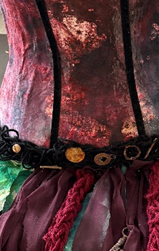 an example of work - a dyed and printed bodice 