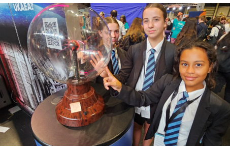 three students at the Big Bang Fair