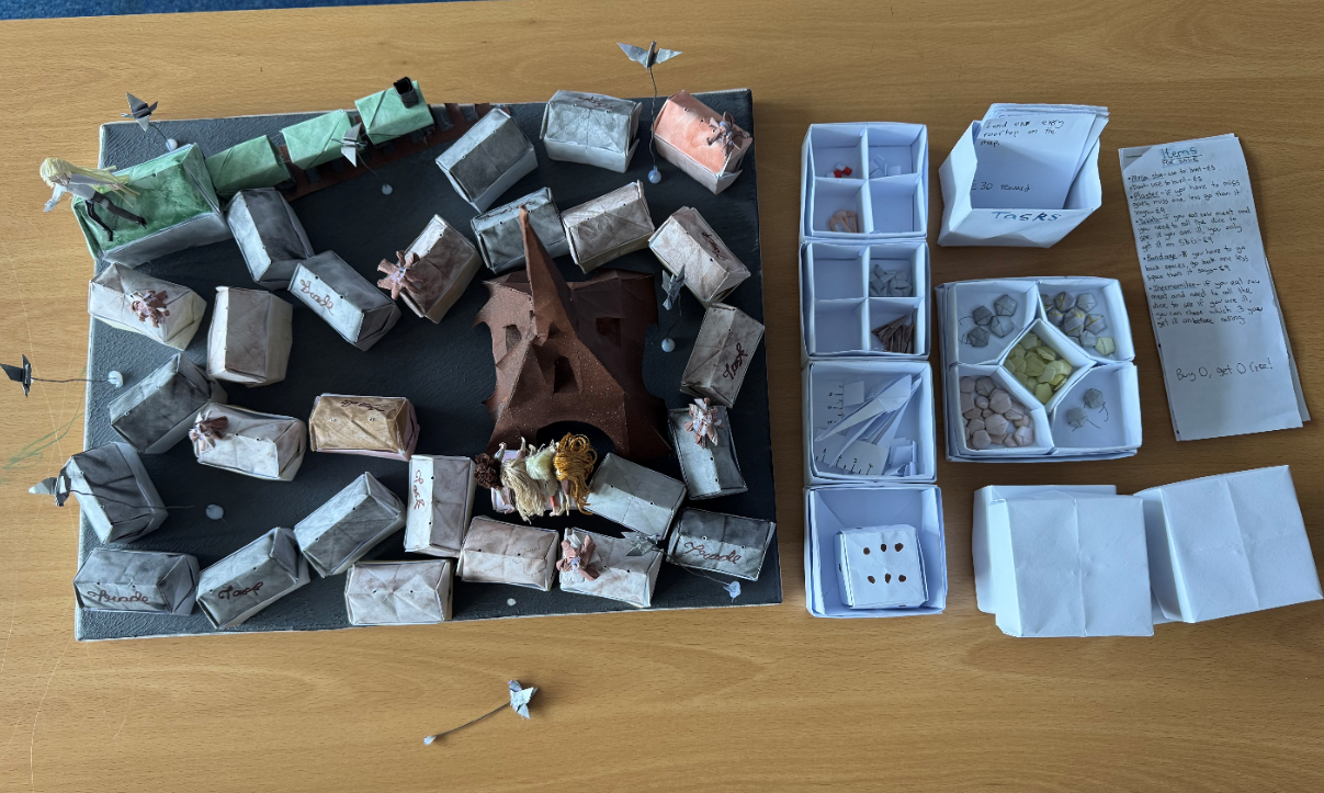 an example of homework - a board game inspired by literature 