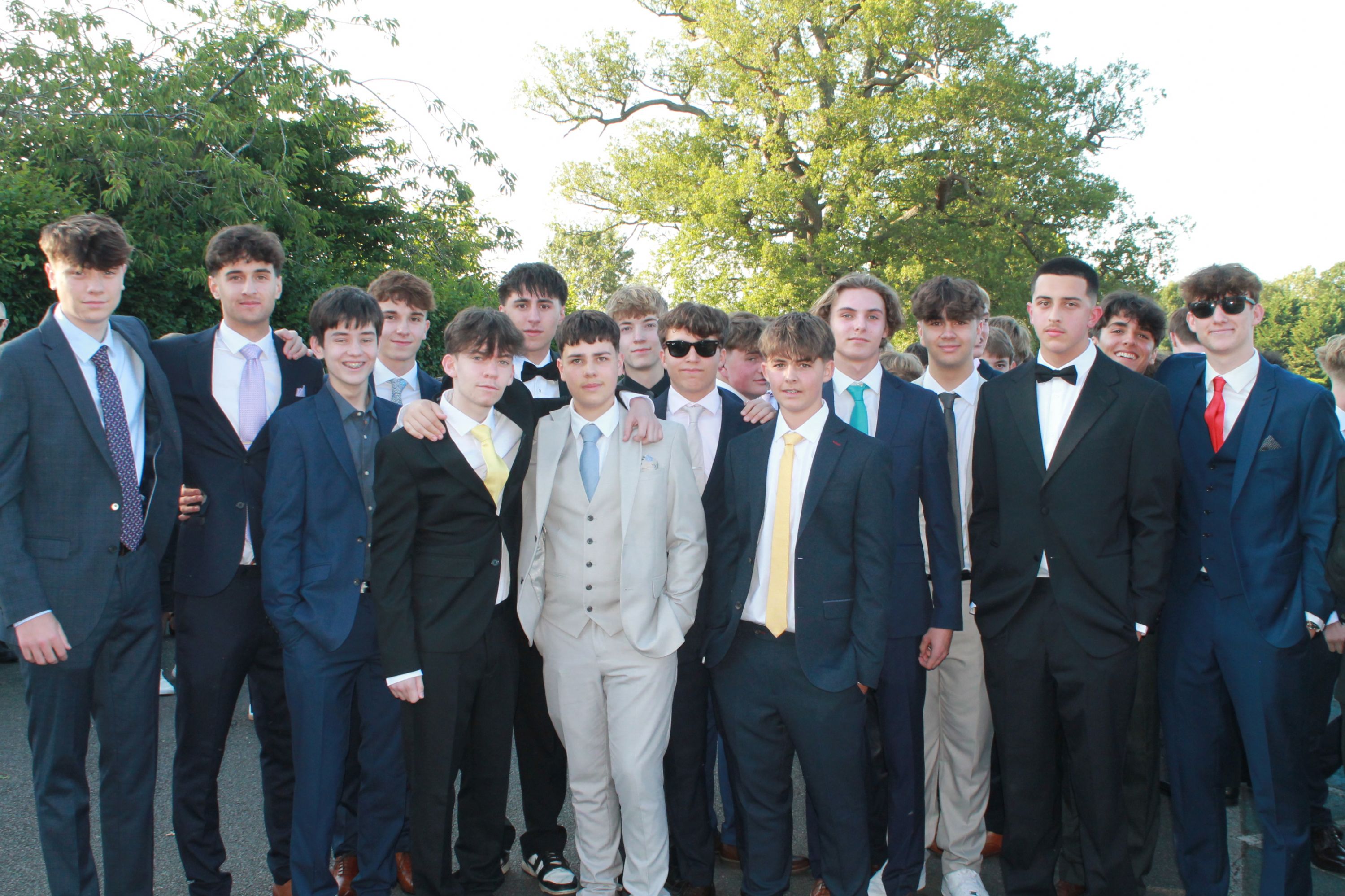 a group of students at prom