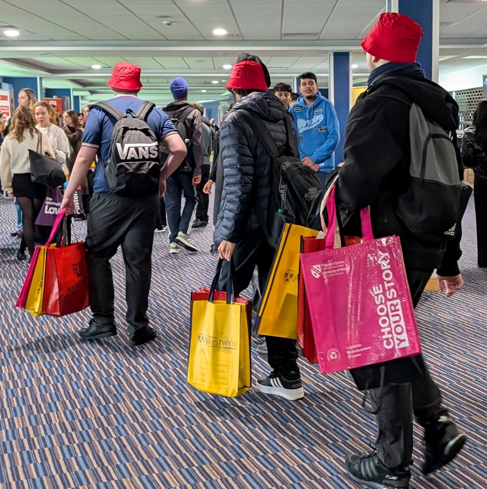 students at the UCAS exhibition 
