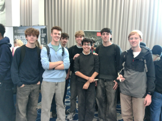 seven students at the University fair