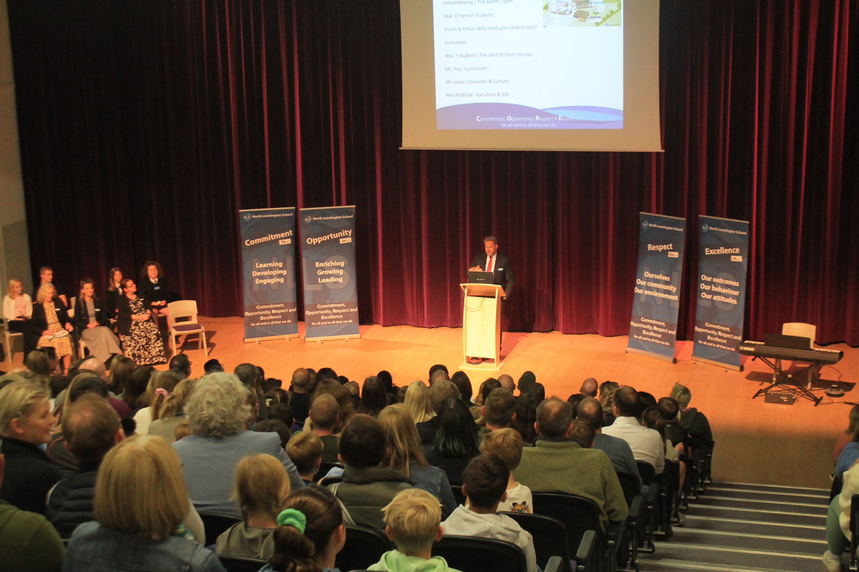 Mr Lowdell welcoming all the visitors in the theatre