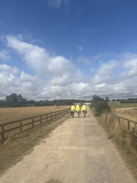 three students on their expedition