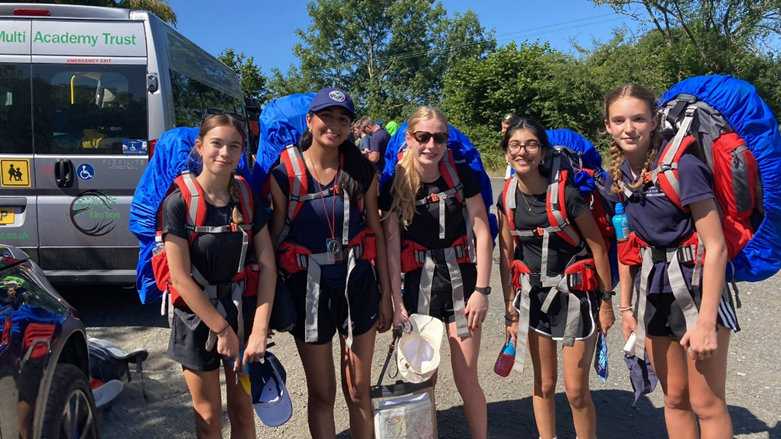 FIVE STUDENTS ON THEIR EXPEDITION 